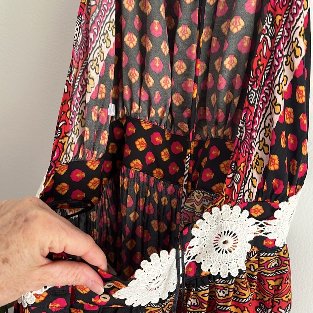 Free People rising sun harem jumpsuit NWOT Sz Sm bin f - Picture 5 of 8